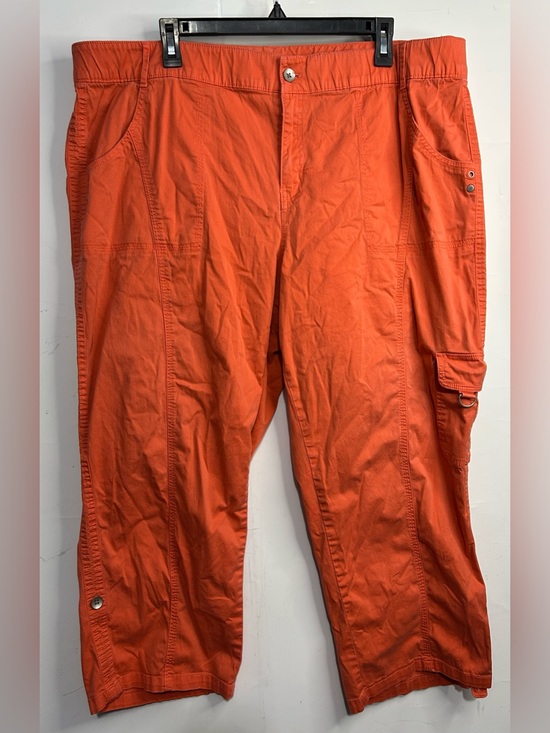Cato Pants - Cato Orange Cargo Cropped Pants Size 20W